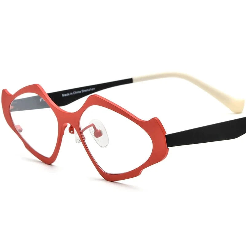 Borregls Colorful Pure Titanium Glasses Frame Women 2024 New Retro Cat Eye Optical Eyeglass Frames Men Spectacles Eyewear 185811