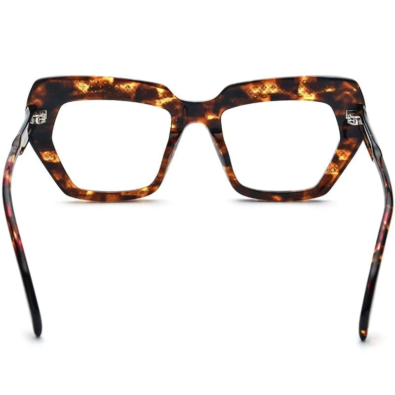 Borregls Hollow Acetate Glasses Frame Matte Vintage Cat Eye Eyeglasses Women Optical  Spectacles Eyewear 19264