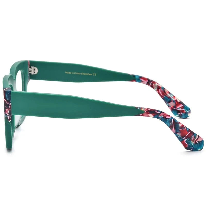 Borregls Matte Acetate Square Glasses Women Brand Designer New High Quality Oversize Big Eyeglass Frame Optical Eyewear 19288