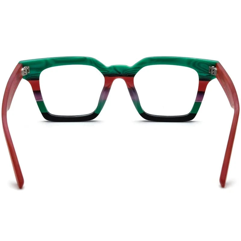Borregls Multicolor Matte Acetate Glasses Frame Women 2024 Fashion Square Eyeglasses Optical Spectacles Man Retro Eyewear 19371