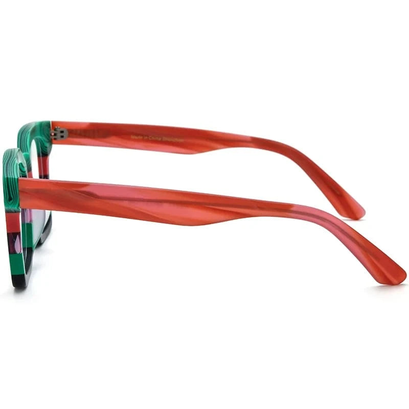 Borregls Multicolor Matte Acetate Glasses Frame Women 2024 Fashion Square Eyeglasses Optical Spectacles Man Retro Eyewear 19371