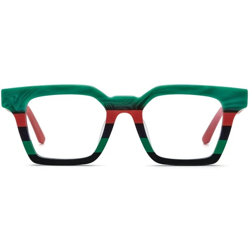 Borregls Multicolor Matte Acetate Glasses Frame Women 2024 Fashion Square Eyeglasses Optical Spectacles Man Retro Eyewear 19371