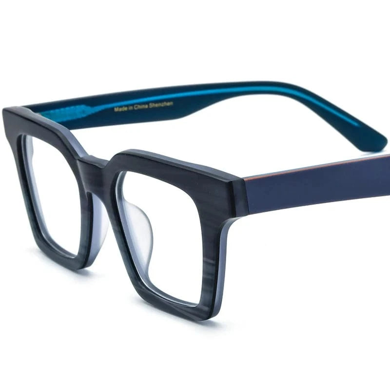 Borregls Multicolor Matte Acetate Glasses Frame Women 2024 Fashion Square Eyeglasses Optical Spectacles Man Retro Eyewear 19371