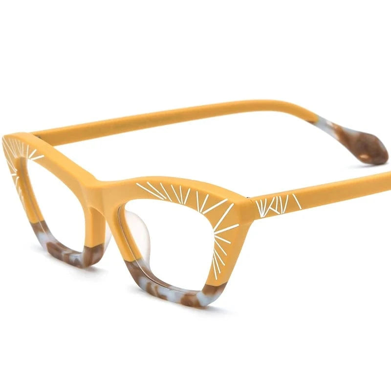 Borregls Splice Acetate Cat Eye Glasses Frame Women Brand Designer High Quality Cateye Eyeglass Optical Spectacles Eyewear 19344