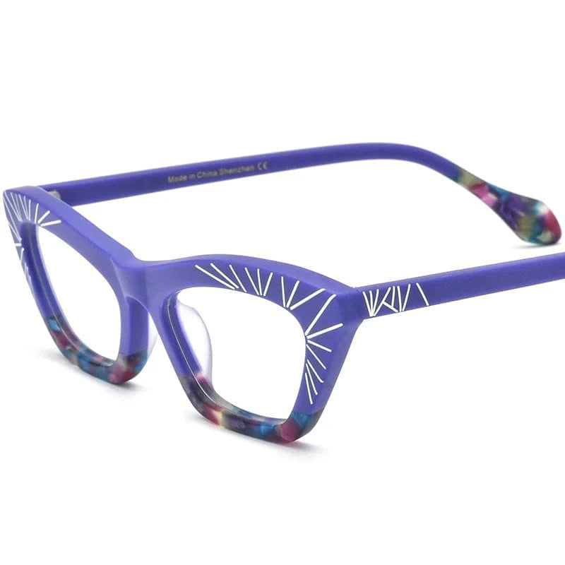 Borregls Splice Acetate Cat Eye Glasses Frame Women Brand Designer High Quality Cateye Eyeglass Optical Spectacles Eyewear 19344
