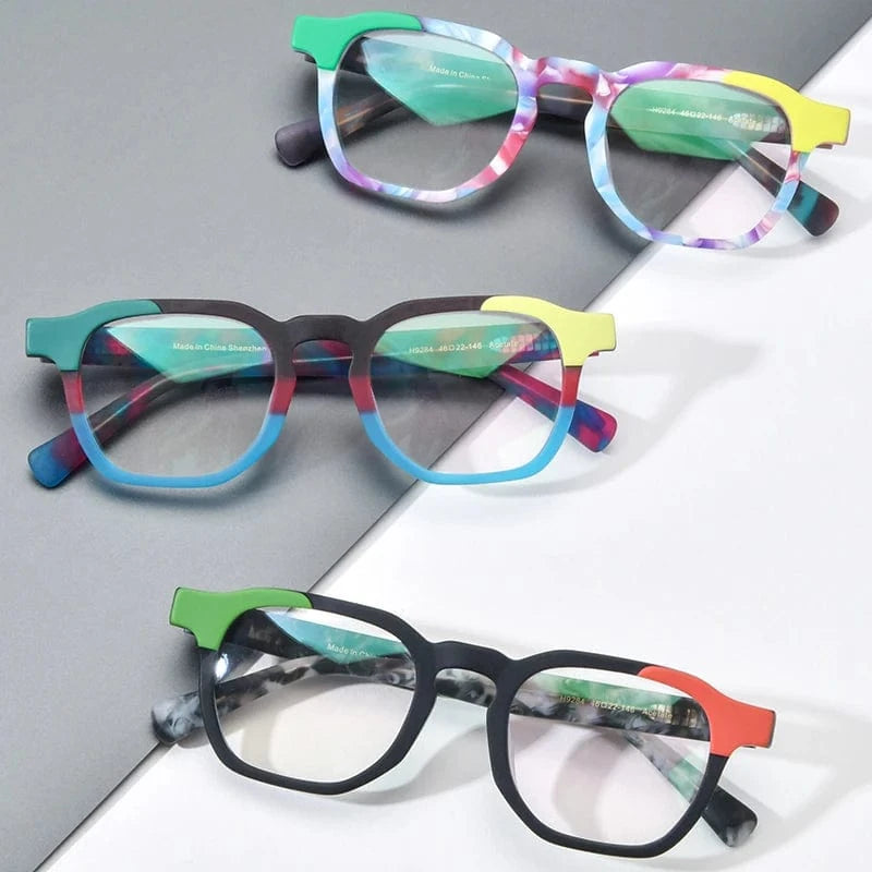 Borregls Splice Acetate Square Glasses Women Brand Design New High Quality Eyeglass Frame Spectacles Optical Eyewear 19284