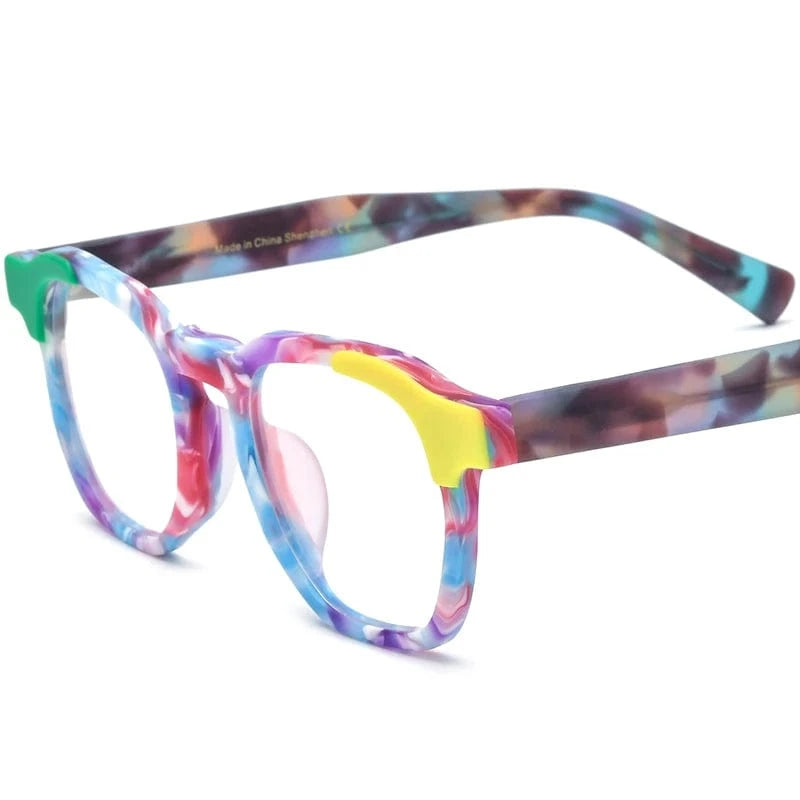 Borregls Splice Acetate Square Glasses Women Brand Design New High Quality Eyeglass Frame Spectacles Optical Eyewear 19284