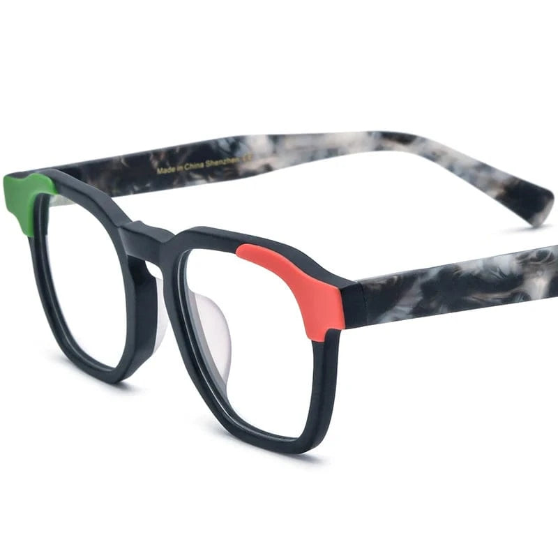 Borregls Splice Acetate Square Glasses Women Brand Design New High Quality Eyeglass Frame Spectacles Optical Eyewear 19284