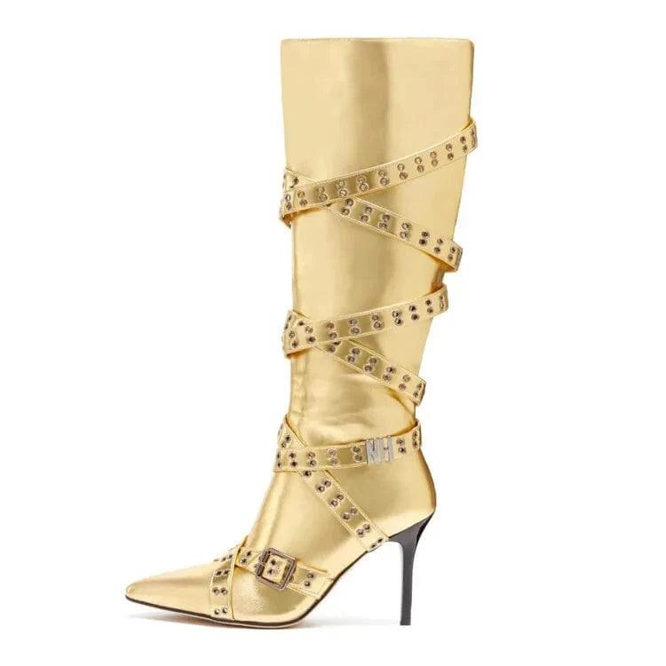 Botas Mujer Women Winter and Fall Shoes Knee High Heel Ladies Boots for Women Shoes