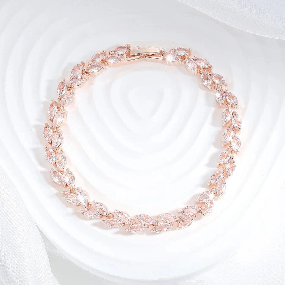 BP061BS-1 RAKOL EP2232 Luxury Long Drop 18k Gold Plated Cubic Zirconia CZ Wedding Bridal Earrings Jewelry For Women 2023