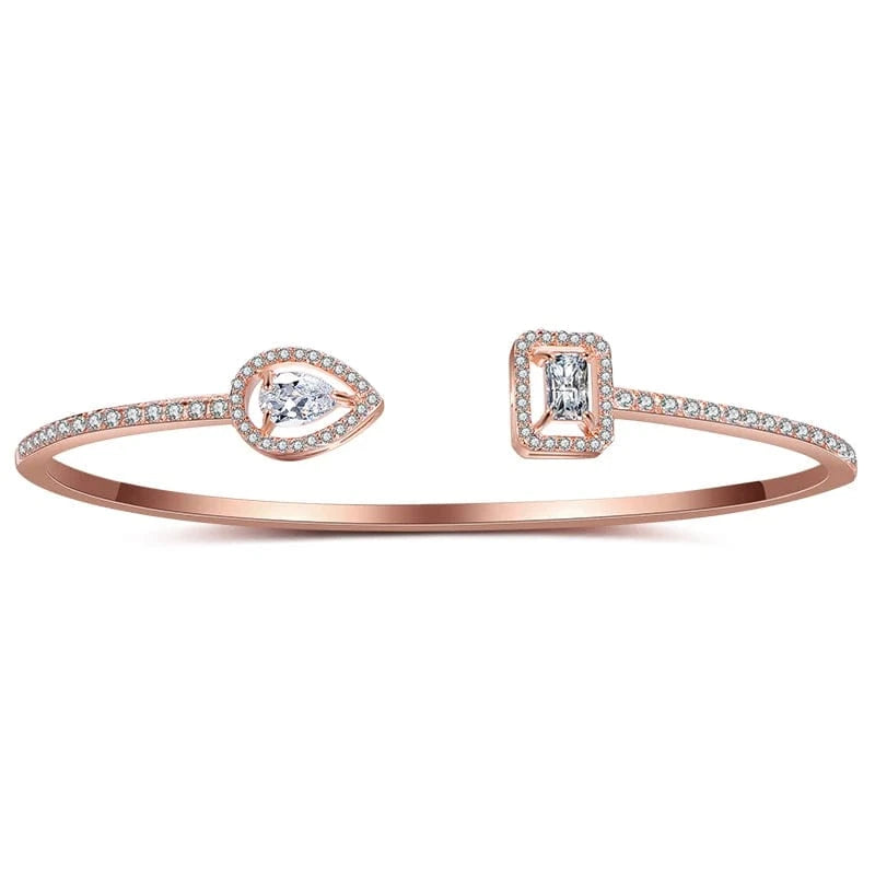 BP2009 Rose gold RAKOL BP2154   luxury dubai Indian ice out  cubic zirconia bridal  bracelets & bangles Girls  bridal bangle bracelet women