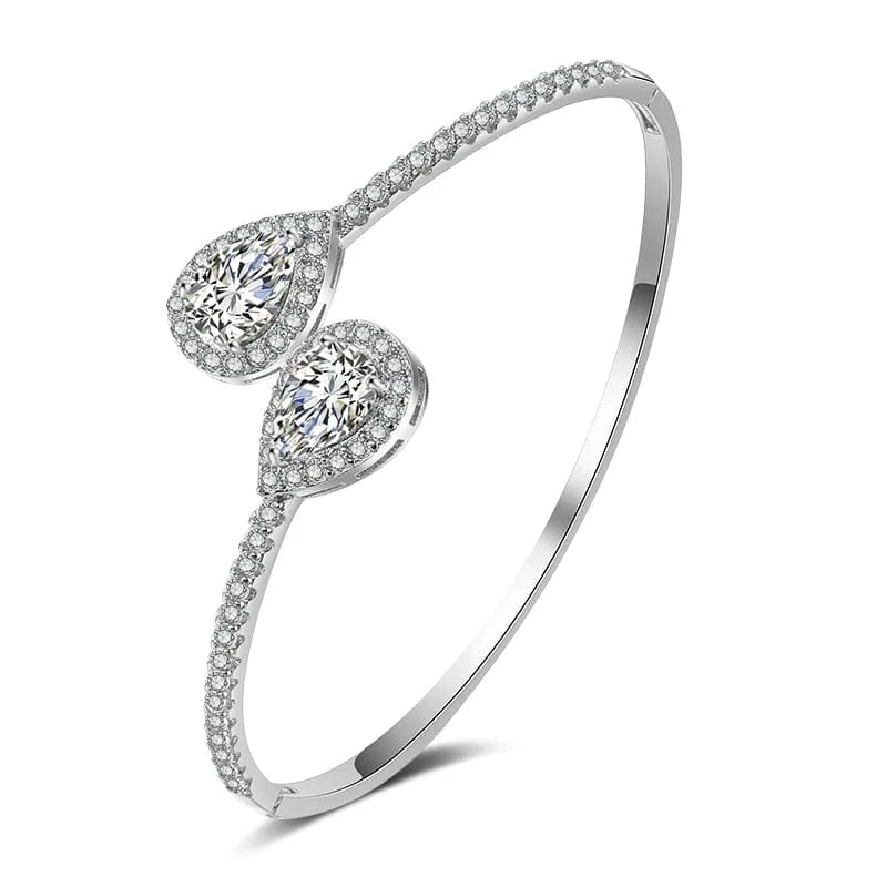 BP2018 White RAKOL BP2154   luxury dubai Indian ice out  cubic zirconia bridal  bracelets & bangles Girls  bridal bangle bracelet women