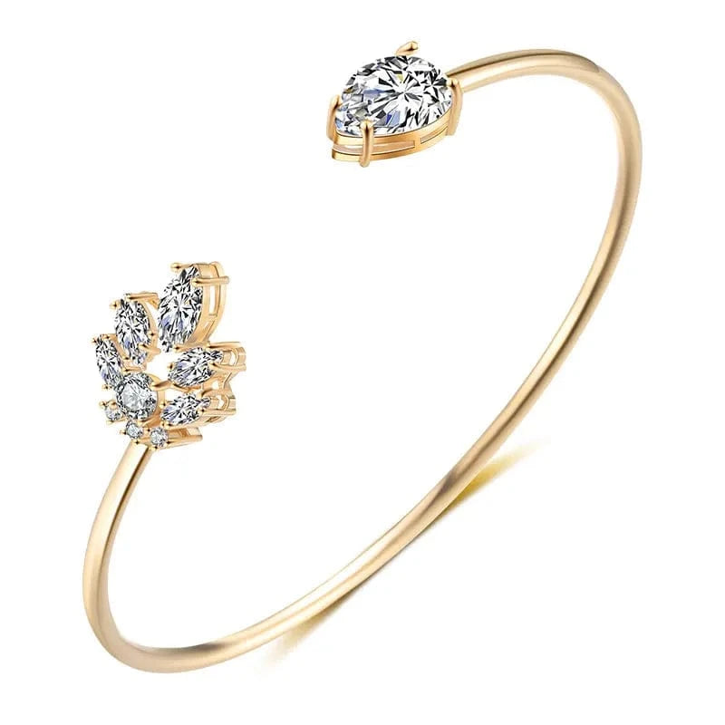 BP2127 Gold RAKOL BP2154   luxury dubai Indian ice out  cubic zirconia bridal  bracelets & bangles Girls  bridal bangle bracelet women