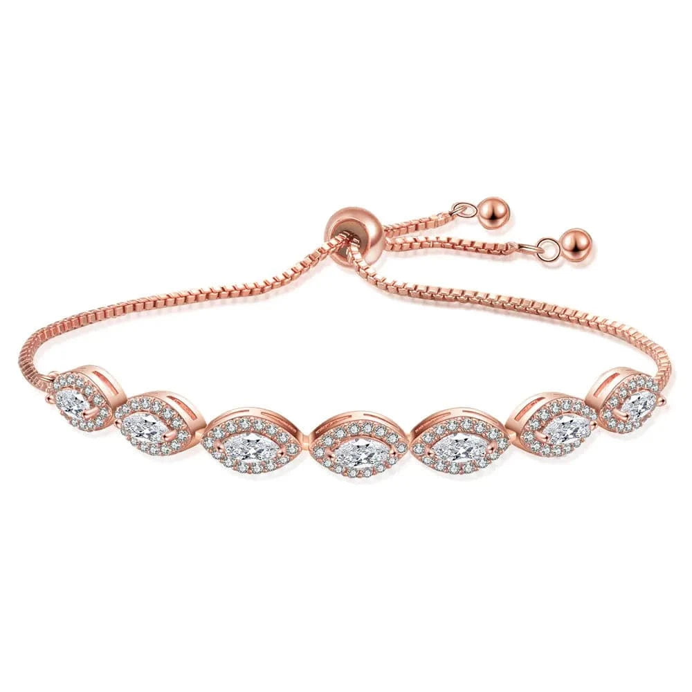 BP2161 Rose Gold RAKOL BP161 Korean New Designer Fashion Jewelry gold plated  Luxury crystal Zircon Adjustable women Bracelet jewelry  2022