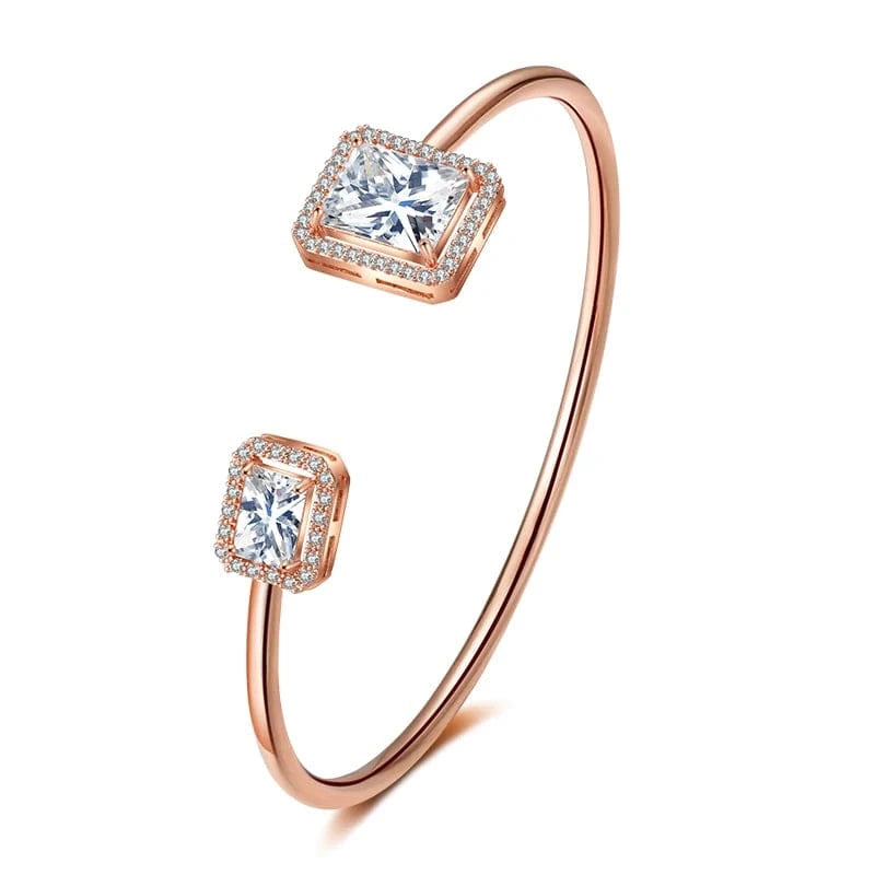 BP2163 Rose gold RAKOL BP2154   luxury dubai Indian ice out  cubic zirconia bridal  bracelets & bangles Girls  bridal bangle bracelet women