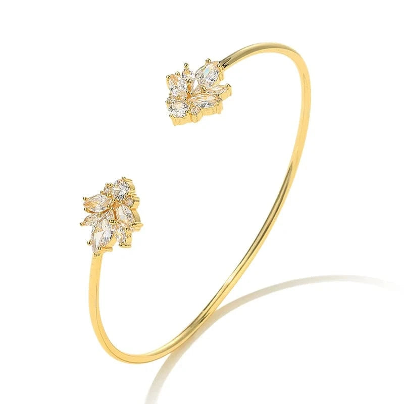 BP2186 Gold RAKOL BP2212 Fine design minimalist colour gemstone zirconia   dubai bridal adjustable  bangle bracelets jewellery women
