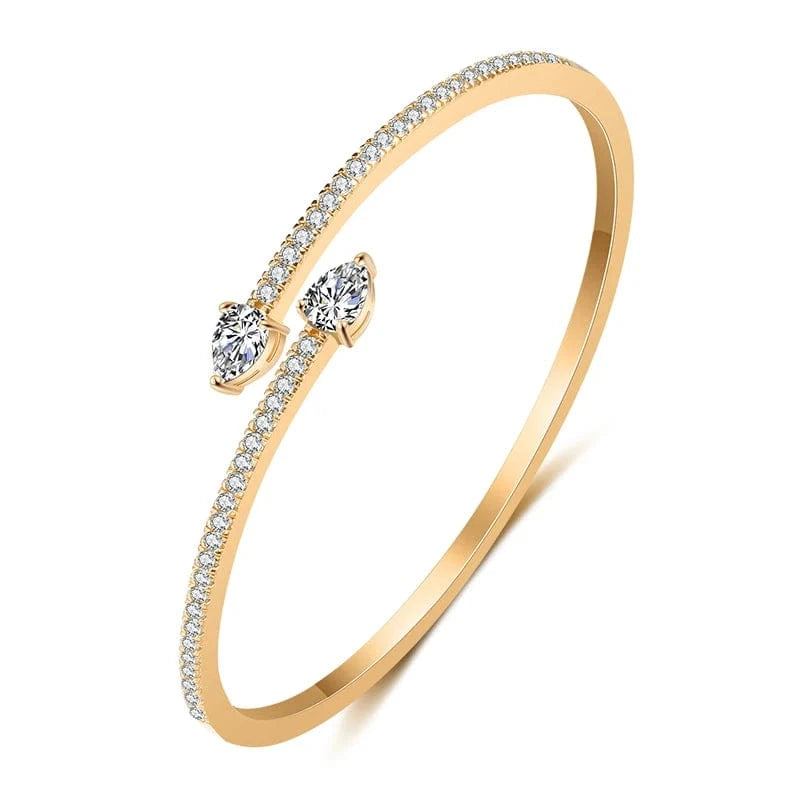 BP2192 Gold RAKOL BP2154   luxury dubai Indian ice out  cubic zirconia bridal  bracelets & bangles Girls  bridal bangle bracelet women