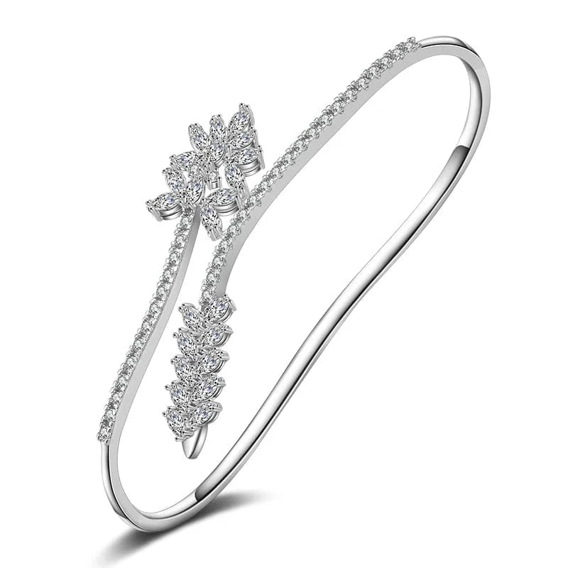 BP2502 White RAKOL BP2154   luxury dubai Indian ice out  cubic zirconia bridal  bracelets & bangles Girls  bridal bangle bracelet women