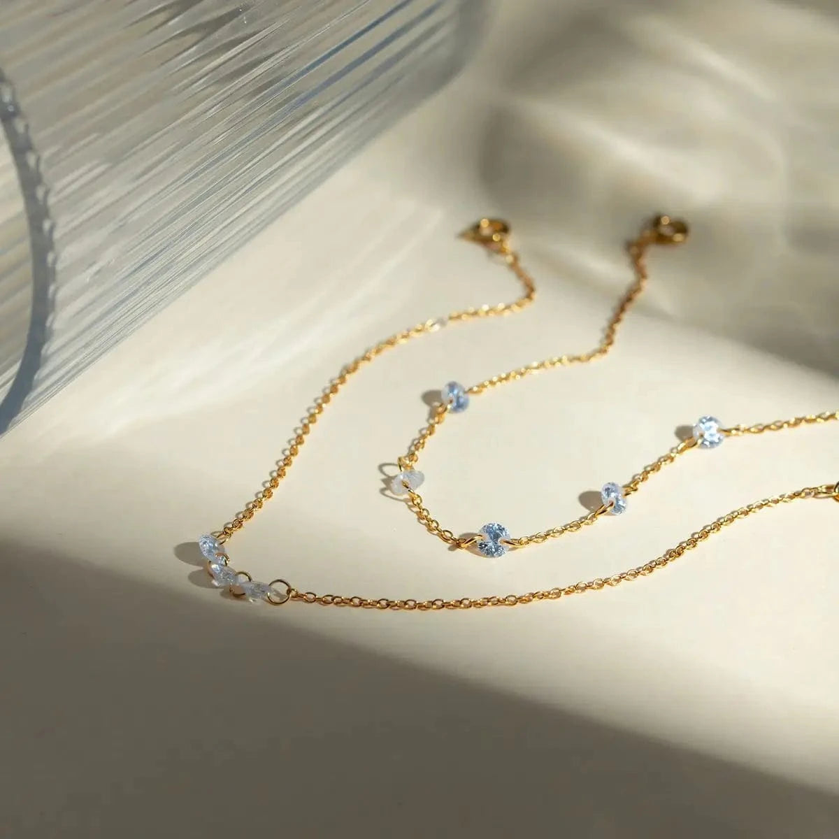 BR977 Blingbling Zircon 18K Gold Plated Oval Zircon Dainty Charm Chain Stainless Steel Bracelet Ladies Jewelry Gift