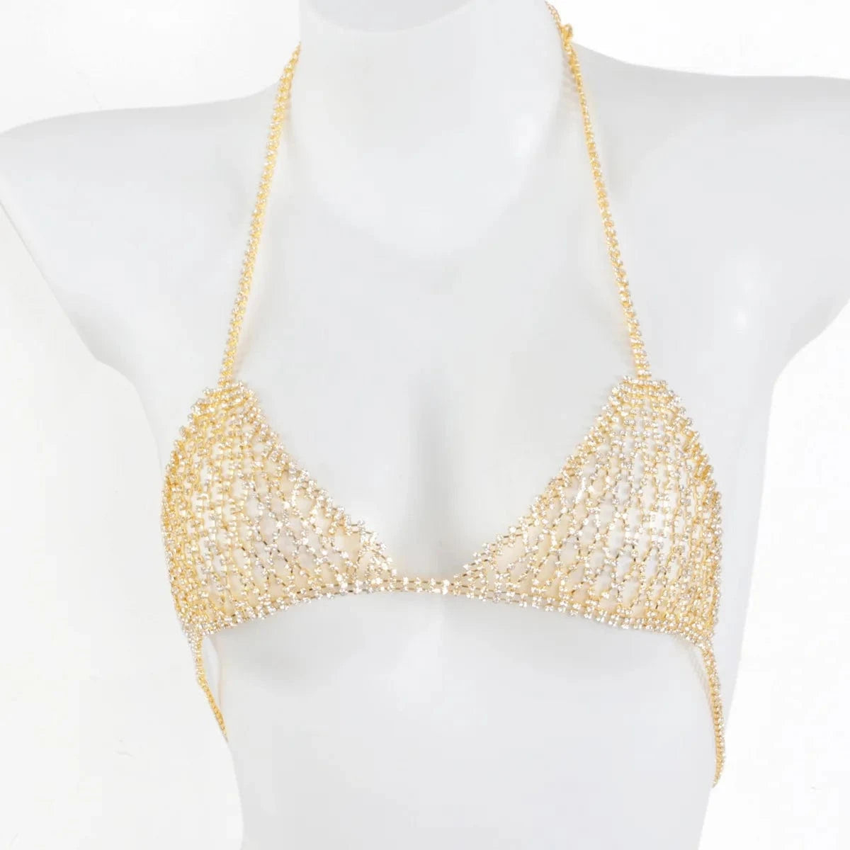 bra / Gold bra Bling Bling Body Jewelry Set Bra Skirt Underwear Luxury Body Jewelry Chain Sexy Women
