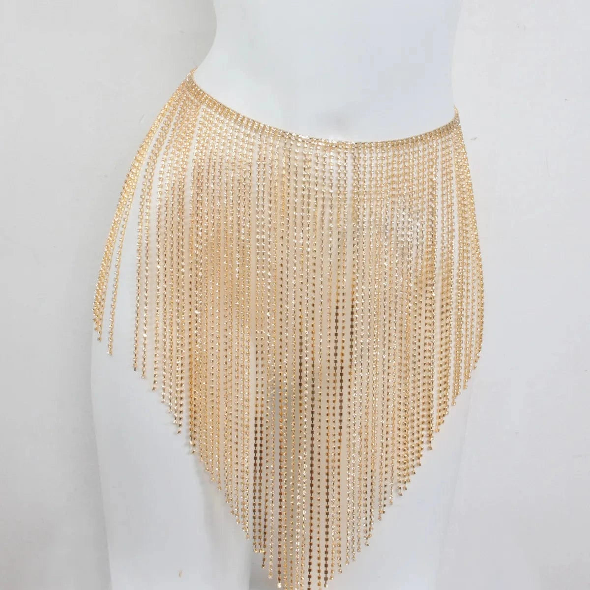 bra / Gold dress Bling Bling Body Jewelry Set Bra Skirt Underwear Luxury Body Jewelry Chain Sexy Women
