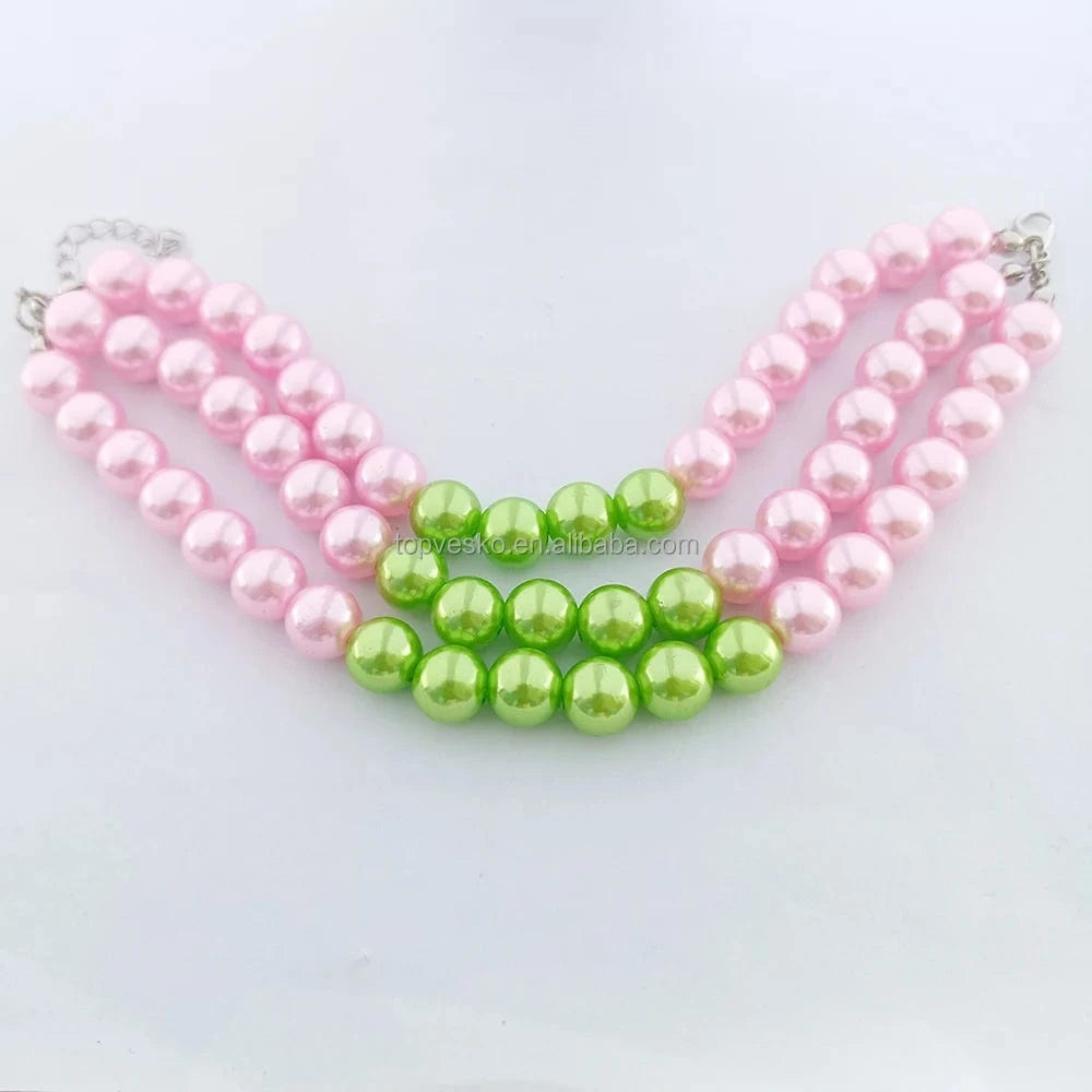bracelet / AKA Topvesko New Styles Greek Sister Sorority Pink Green Pearl Exquisite Bracelets Women Fashion Ornaments