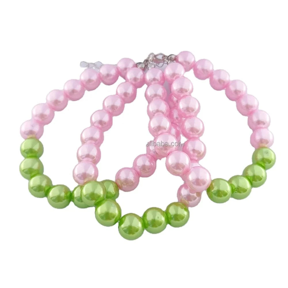 bracelet / AKA Topvesko New Styles Greek Sister Sorority Pink Green Pearl Exquisite Bracelets Women Fashion Ornaments