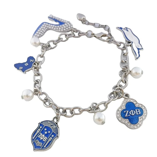 bracelet / ZPB Greek Sorority Zeta Phi Beta Letter Adjustable Chain Charms Women Bracelets Jewelry Gifts