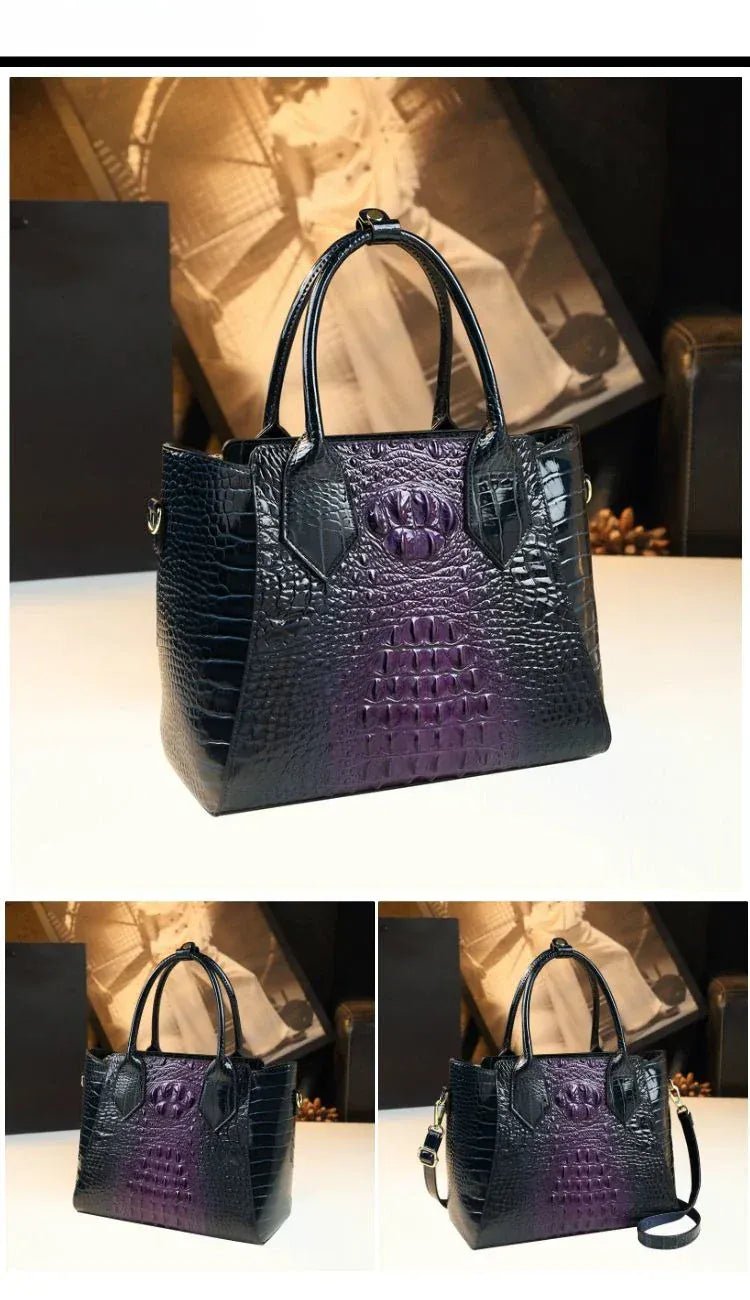 Brand Crocodile New Large Capacity Tote Bag Leather Handbag Crossbody Bags for Women Bolsos Mujer - SN Wigs & More