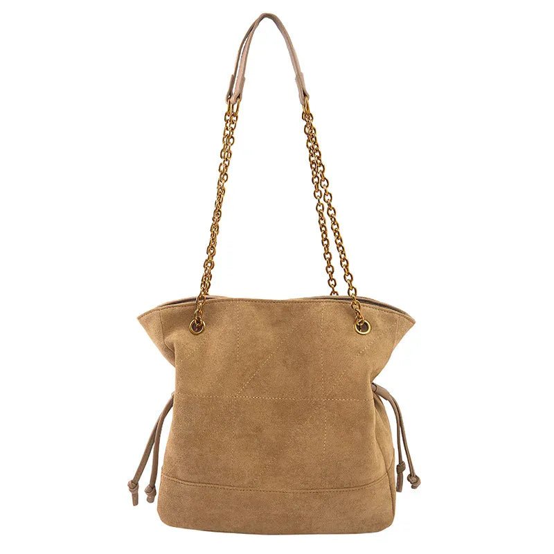 Brand Diamond - shaped Underarm Bag New Women Luxury Retro Fashion Versatile Drawstring Chain Bag Textured Hardware Shoulder Bag - SN Wigs & More