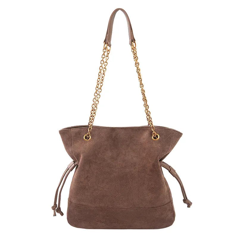 Brand Diamond - shaped Underarm Bag New Women Luxury Retro Fashion Versatile Drawstring Chain Bag Textured Hardware Shoulder Bag - SN Wigs & More