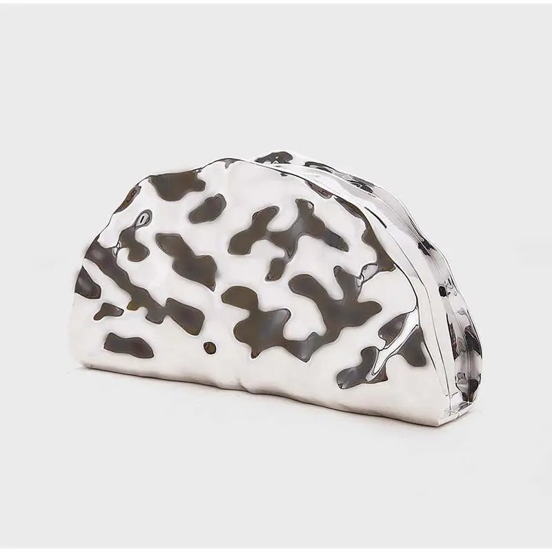 Brand Luxury Design Evening Bag Acrylic Fashion Exquisite High - end Handbag Metal Fan - shaped Crossbody Bag Textured Women's Bag - SN Wigs & More
