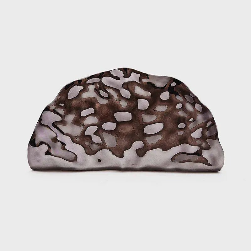 Brand Luxury Design Evening Bag Acrylic Fashion Exquisite High - end Handbag Metal Fan - shaped Crossbody Bag Textured Women's Bag - SN Wigs & More