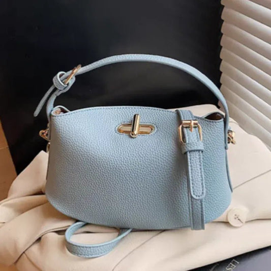 Brand Luxury Lady Bag Simple Texture Fashion High - end Design Lady Shoulder Bag Solid Color Versatile Trendy Lock Crossbody Bag - SN Wigs & More