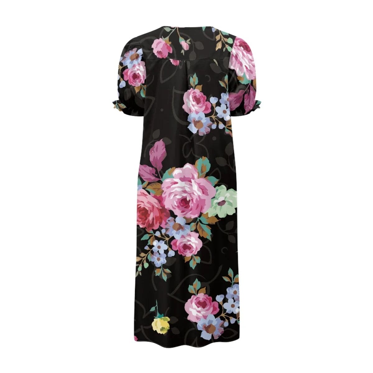 brand new 2024 summer beach isalnd casual tribal dress custom design polynesian puff sleeve large size straight long mumu dress