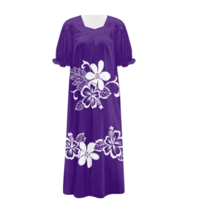 Brand New Polyester Woman Plus-Size Top Quality Dress 2024 Red Design Pacific Island Art Design Women's Casual Mumu Dress Women