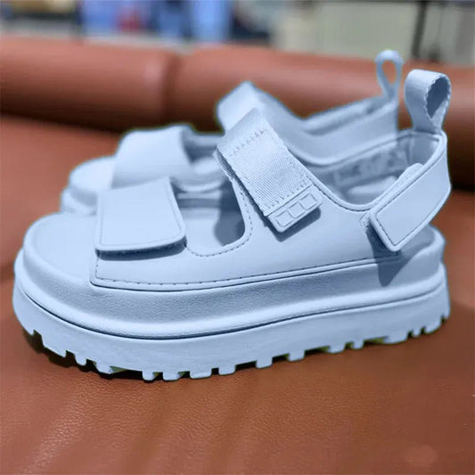 Brand Open Toe Thick - soled Sandals For Women Casual High Quality Fashion Comfort Thick - soled Shoes New Velcro Buckle Sandals - SN Wigs & More