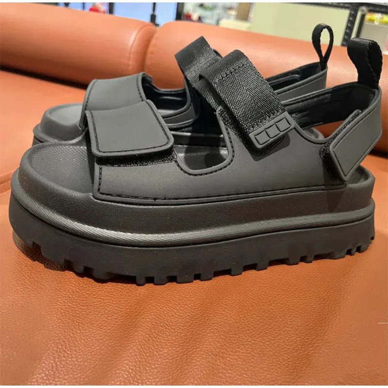 Brand Open Toe Thick - soled Sandals For Women Casual High Quality Fashion Comfort Thick - soled Shoes New Velcro Buckle Sandals - SN Wigs & More