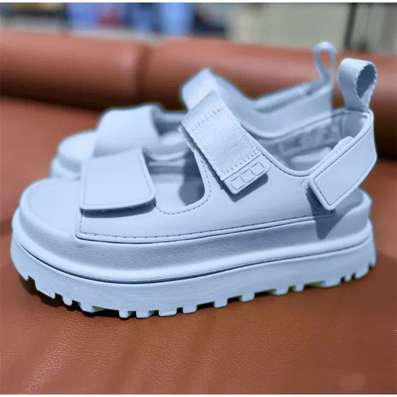 Brand Open Toe Thick - soled Sandals For Women Casual High Quality Fashion Comfort Thick - soled Shoes New Velcro Buckle Sandals - SN Wigs & More