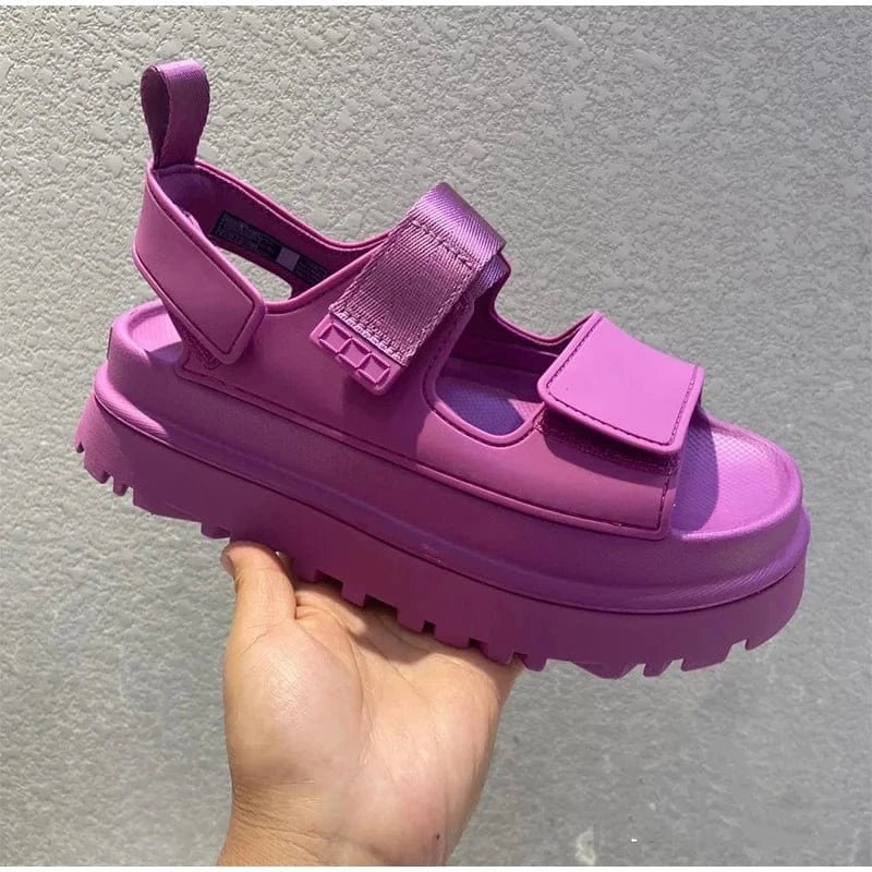 Brand Open Toe Thick - soled Sandals For Women Casual High Quality Fashion Comfort Thick - soled Shoes New Velcro Buckle Sandals - SN Wigs & More