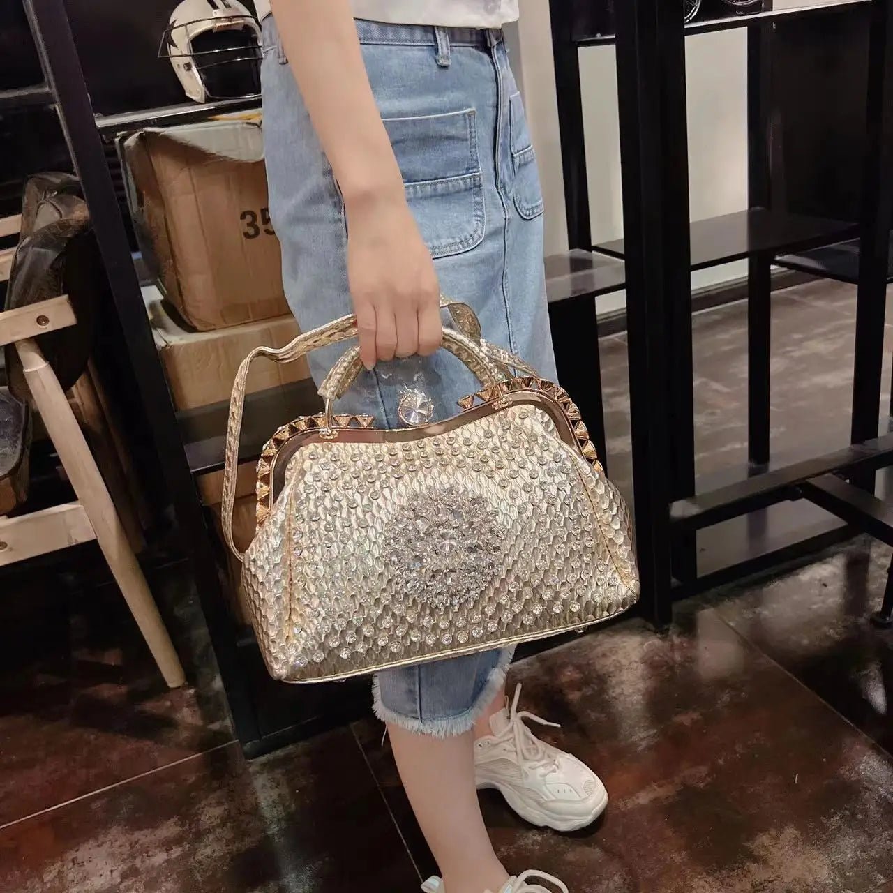 Brand Shoulder Bag New Crossbody Large Capacity Diamond Handbag for Women Сумка Женская Hot Selling - SN Wigs & More