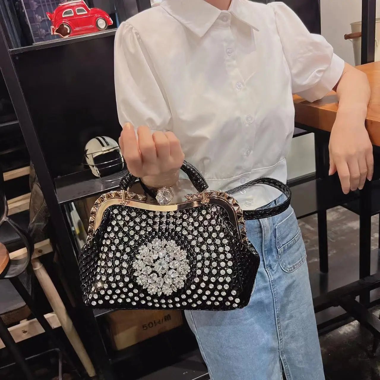 Brand Shoulder Bag New Crossbody Large Capacity Diamond Handbag for Women Сумка Женская Hot Selling - SN Wigs & More