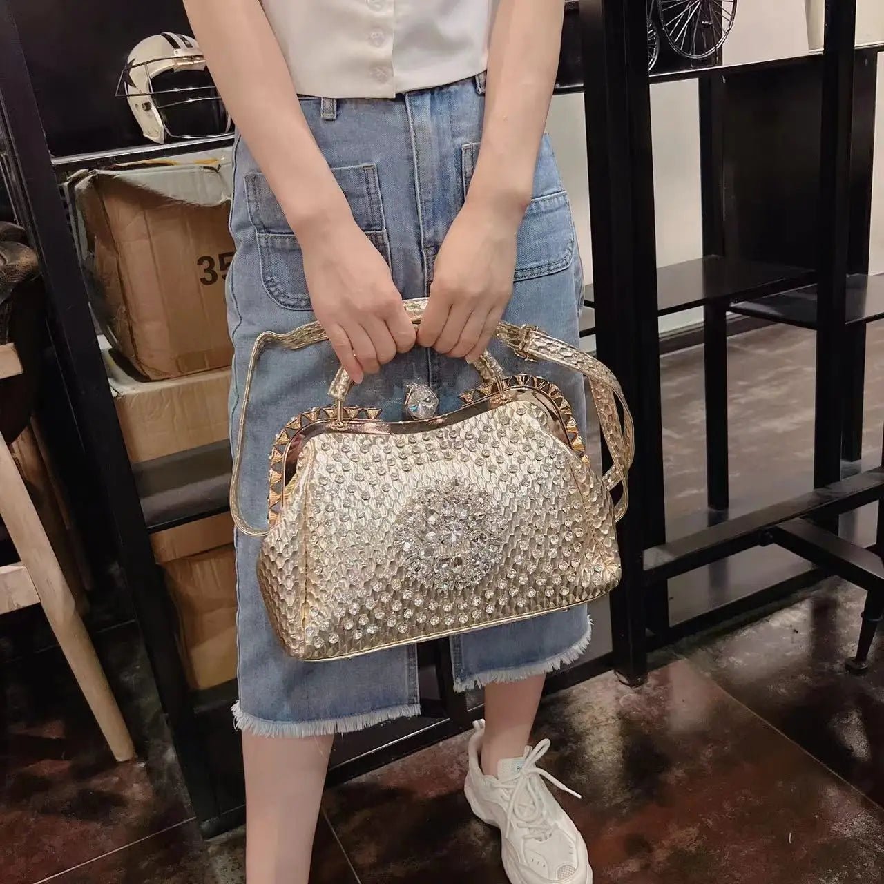 Brand Shoulder Bag New Crossbody Large Capacity Diamond Handbag for Women Сумка Женская Hot Selling - SN Wigs & More