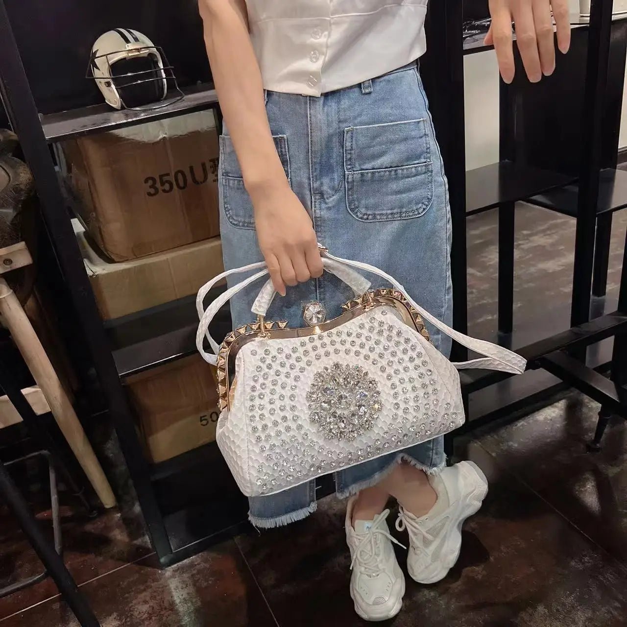 Brand Shoulder Bag New Crossbody Large Capacity Diamond Handbag for Women Сумка Женская Hot Selling - SN Wigs & More