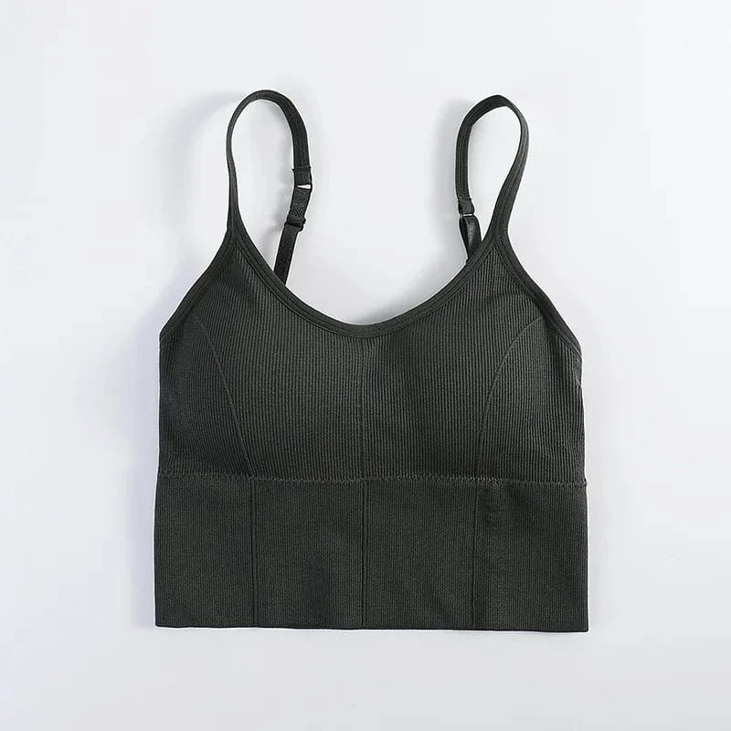 Breathable Sports Bra Anti-sweat Fitness Top Seamless Yoga Bra Workout Shockproof Crop Top Push Up Gym Shapewear Bra for Women
