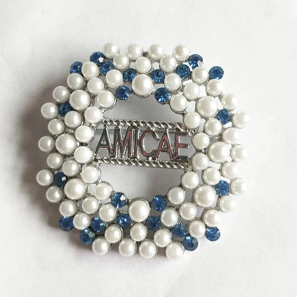brooch / 3 Greek Letter Sorority Sigma Gamma Rho  Pearl Brooch Jewelry Finer Women Jewellery