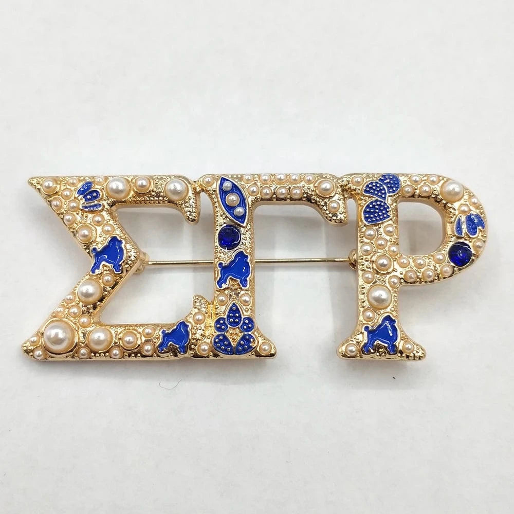 brooch / Yellow / As shown in the figure Greek Sorority Letter Sigma Gamma Rho  Pins Brooch Jewelry Graduation Sorority