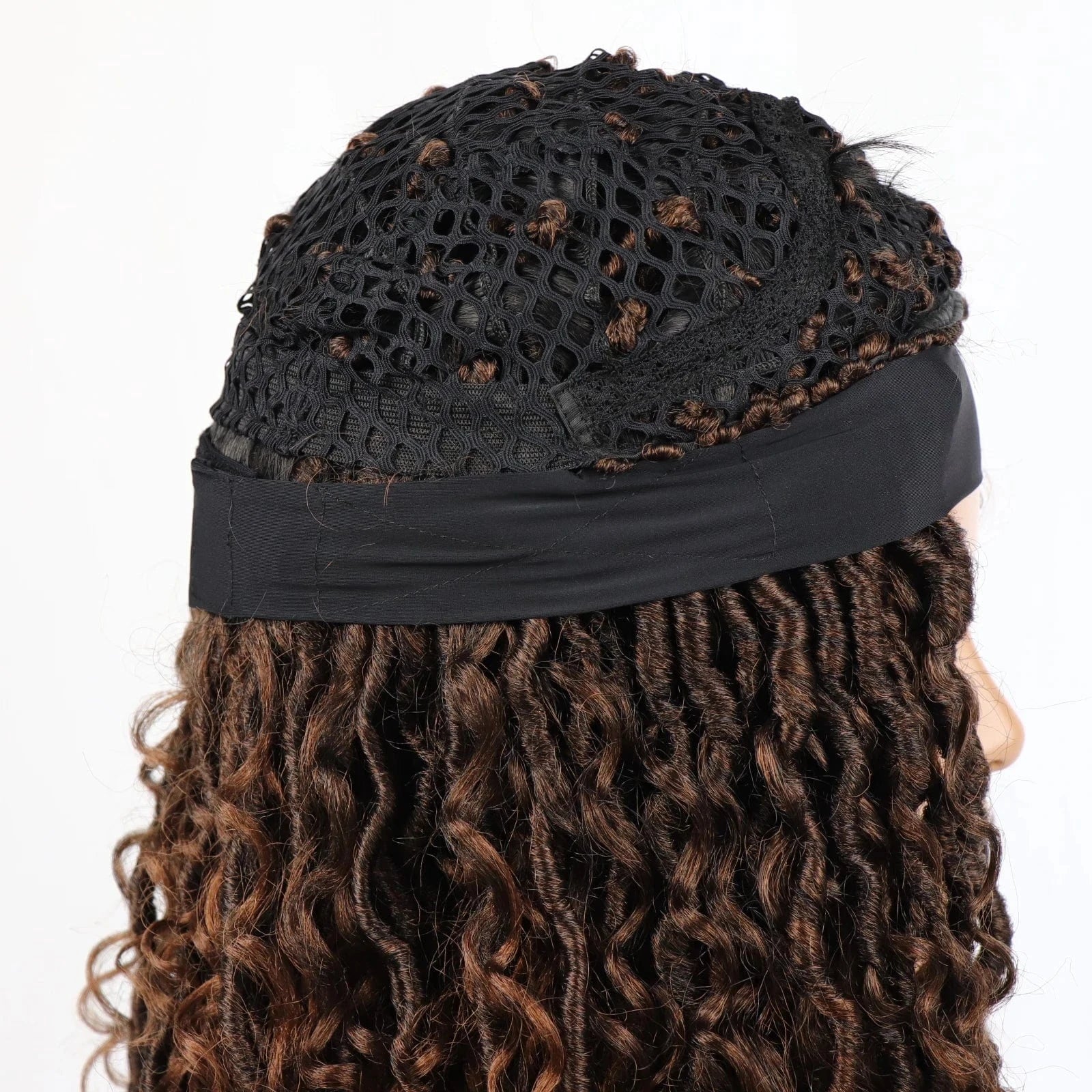 Brown / 22 Inches Top Selling New Arrival Ombre Brown Headband Wigs Machine Made Non Lace Headband Wig