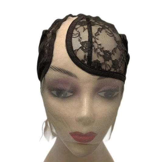Brown Factory Wholesale Breathable Mesh Wig Cap Net No Slip Human Hair Wig Caps Elasticity C Shape Ear Cap Design For Wig