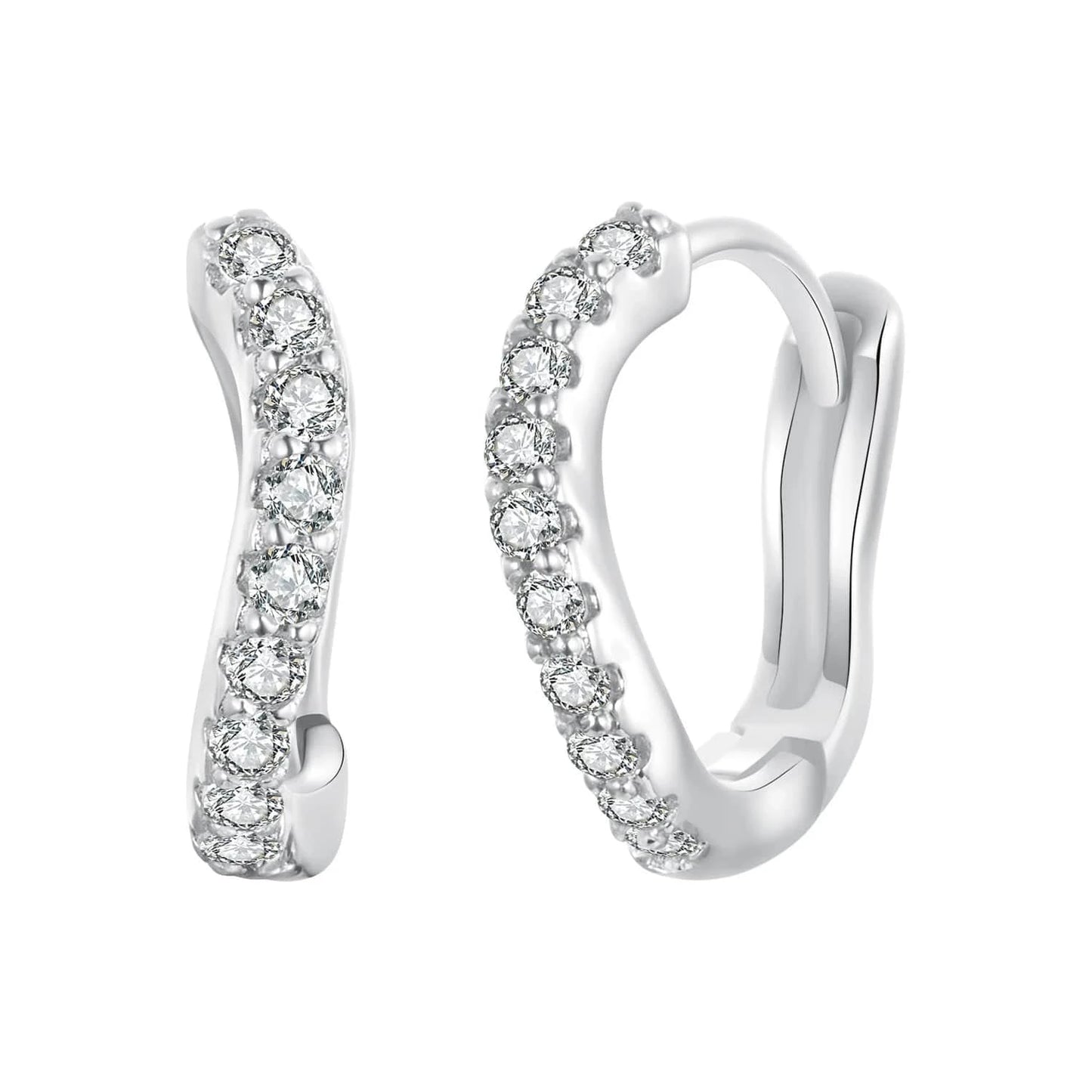 BSE959 Qings Fashion Design Jewelry 925 Sterling Silver Zircon Earrings Fine Jewelry Custom Making Simple Cute Stud For Woman Earrings